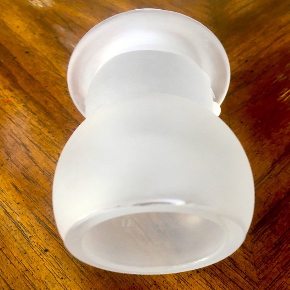 Frosted Glass Snowman Tea-light Candleholder - Picture 2 of 4